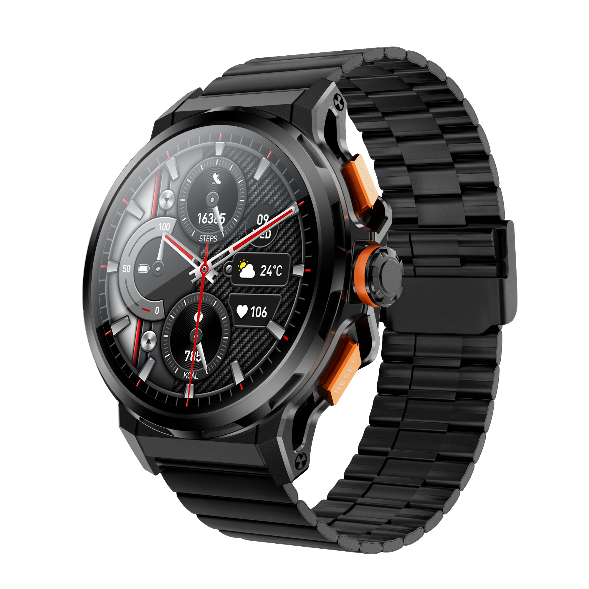 Kalobee SK43 Smart Watch | 3 Pairs of Straps | Rugged Style - Image 4